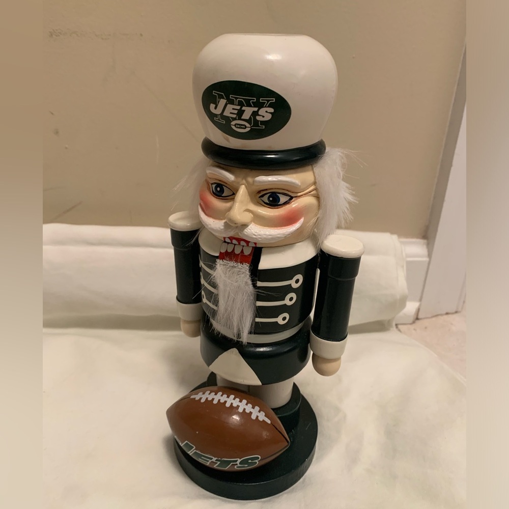 NFL NY Jets Wooden Nutcracker